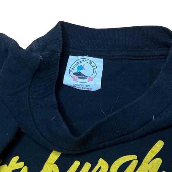 Vintage 90s Pittsburgh Steelers 1995 Cropped T Shirt Single Stitch Large - Picture 3 of 5